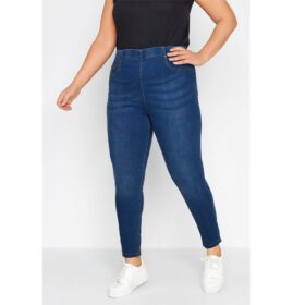 Curve Mid Blue Stretch Pull On Jeggings PSW-6309
