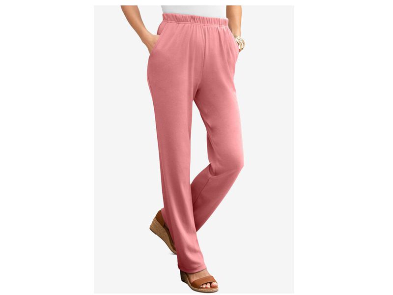 Desert Rose Straight Leg Soft Knit Pant PSW-6298 | Plus Size Clothing ...