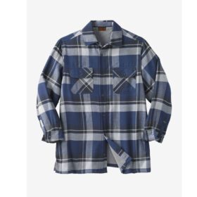 Random Plaid Color Flannel Big Size Quilted Shirt Jacket PSM-6296