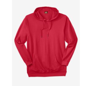 Red Big Size Lightweight Terry Hoodie PSM-6370