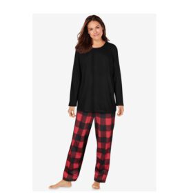 Red Buffalo Plaid Long Sleeve Knit Pajama Set PSW-6412