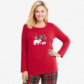 Red Graphic Long Sleeve T-Shirt PSW-6562
