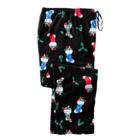 Stocking Novelty Print Flannel Pajama Pants PSM-6393
