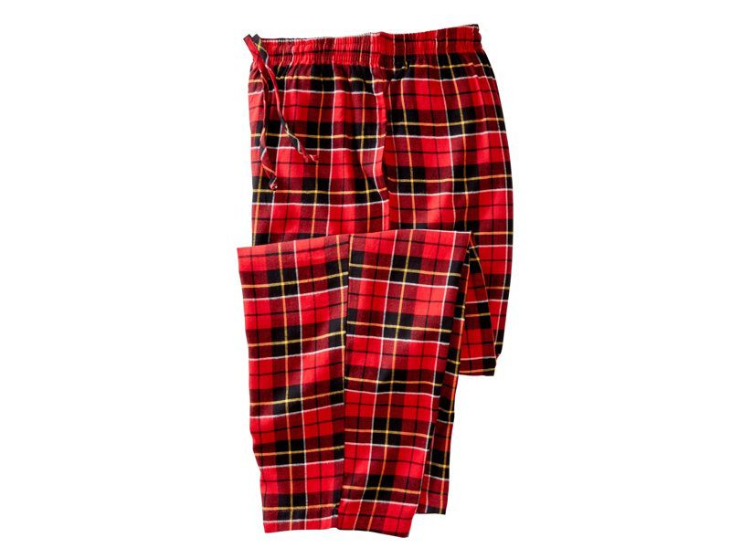 True Red Plaid Novelty Print Flannel Pajama Pants PSM-6396