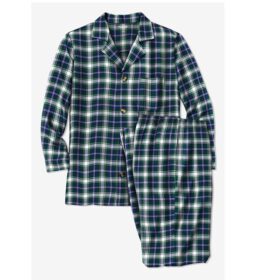 Hunter Blue Plaid Flannel Pajama Set PSM-6659
