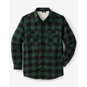 Hunter Plaid Flannel Sherpa Lined Shirt PSM-6627