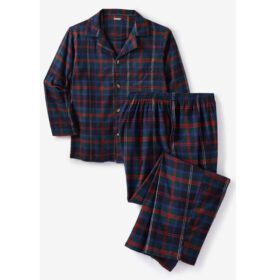 Multi Plaid Flannel Pajama Set PSM-6660