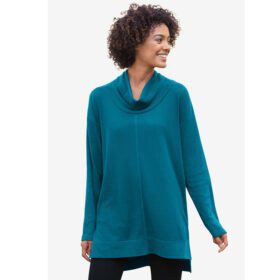 Plus Size Cowl Neck Thermal Tunic PSW-6600