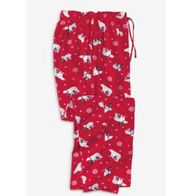 Polar Bear Novelty Print Flannel Pajama Pants PSM-6663