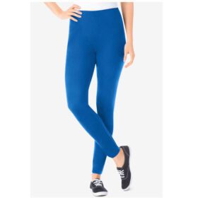 Bright Cobalt Cotton Stretch Plus Size Women Legging PSW-6773