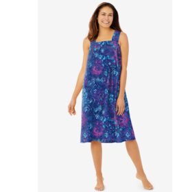 Evening Blue Tie Dye Sleeveless Square Neck Lounger PSW-6764