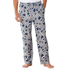 Grey Football Cotton Flannel Pajama Pants PSM-6772