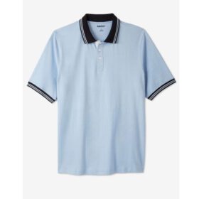 Pearl Blue Big & Tall Size Double Tipped Polo Shirt PSM-6723