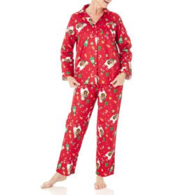 Random Color Plussize Women Flannel Pajama Set PSW-6858