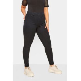 Black Plus Size Women Pull On Stretch Jeggings PSW-7016