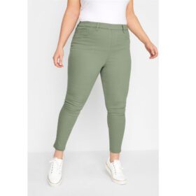 Khaki Green Plus Size Women Jeggings PSW-7015