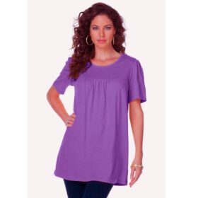 Pale Lavender Shirred T-Shirt PSW-6965