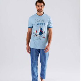 Blue Wind Of The Sea Pajama Set PSM-7050