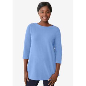 French Blue Boatneck Tunic PSW-7161