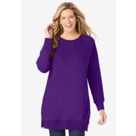 Radiant Purple Side Zip Sweatshirt PSW-7118