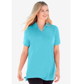 Seamist Blue Short Sleeve Polo T-Shirt PSW-7235