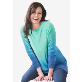 Pearl Mint Ombre French Terry Sweatshirt PSW-7364