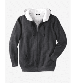 Charcoal Big and Tall Size Sherpa B Grade Hoodie PSM-7491B