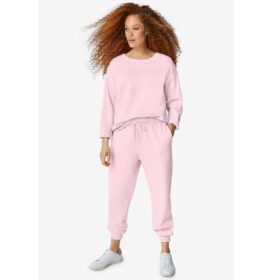 Misty Rose Boxy Fleece Pajama Set PSW-7476