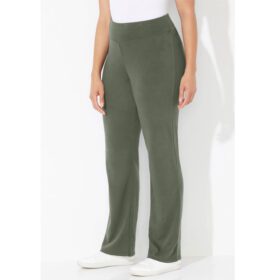 Olive Green Plus Size Women Yoga Pants PSW-7496
