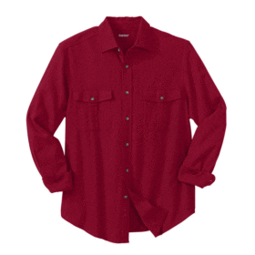 Rich Burgundy Solid Double-Brushed Flannel Shirt PSM-7562