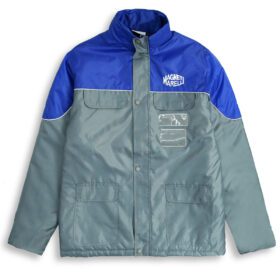 Blue Grey Plus Size Polyester Jacket PSM-7653