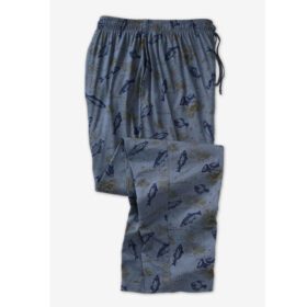 Gone Fishing Lightweight Cotton Jersey Pajama B Grade Pants PSM-7641B