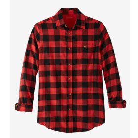 Red Buffalo Check Holiday Flannel Shirt PSM-7598B