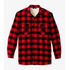 Red Buffalo Check Plaid Flannel Sherpa Lined Shirt PSM-7596
