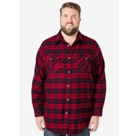 Rich Burgundy Plaid Holiday Flannel Shirt PSM-7593B