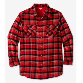 True Red Plaid Holiday Flannel Shirt PSM-7592B