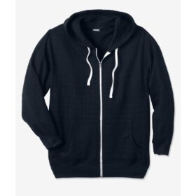 Black Full Zip Quilted Sweatshirt Hoodie PSM-7730