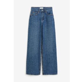 Denim Blue Plus Size Wide Leg Jeans PSW-7704