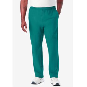 Green Fleece Open-Bottom Sweatpants PSM-7801