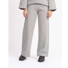 Heather Grey Plus Size Women Fleece Pants PSW-7745