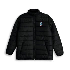 Black Plus Size Long Sleeve Puffer Jacket PSM-7686