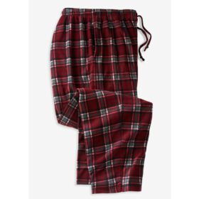 Rich Burgundy Plaid Microfleece Pajama Pants PSM-7757