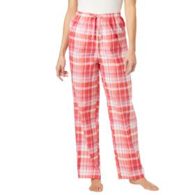 Sweet Coral Plaid Cotton Woven Sleep Pant PSW-7793