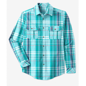 Tidal Green Plaid Plaid Flannel Shirt PSM-7684