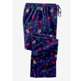 Trees And Pinecones Novelty Print Flannel Pajama Pants PSM-7758
