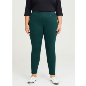 Forest Green Plus Size Women Jeggings PSW-7847