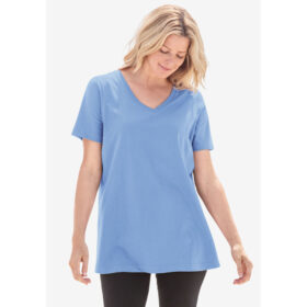 French Blue Perfect Short-Sleeve V-Neck Tee PSW-7921
