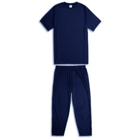 Navy Blue Polyester Plus Size Sportswear Tracksuit PSM-7860
