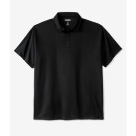 Black Mesh Moisture Wicking Polo Shirt PSM-8254