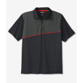 Black Stripe Moisture Wicking Polo Shirt PSM-8251